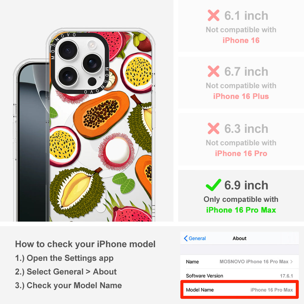Tropical Fruit Phone Case - iPhone 16 Pro Max Case - MOSNOVO