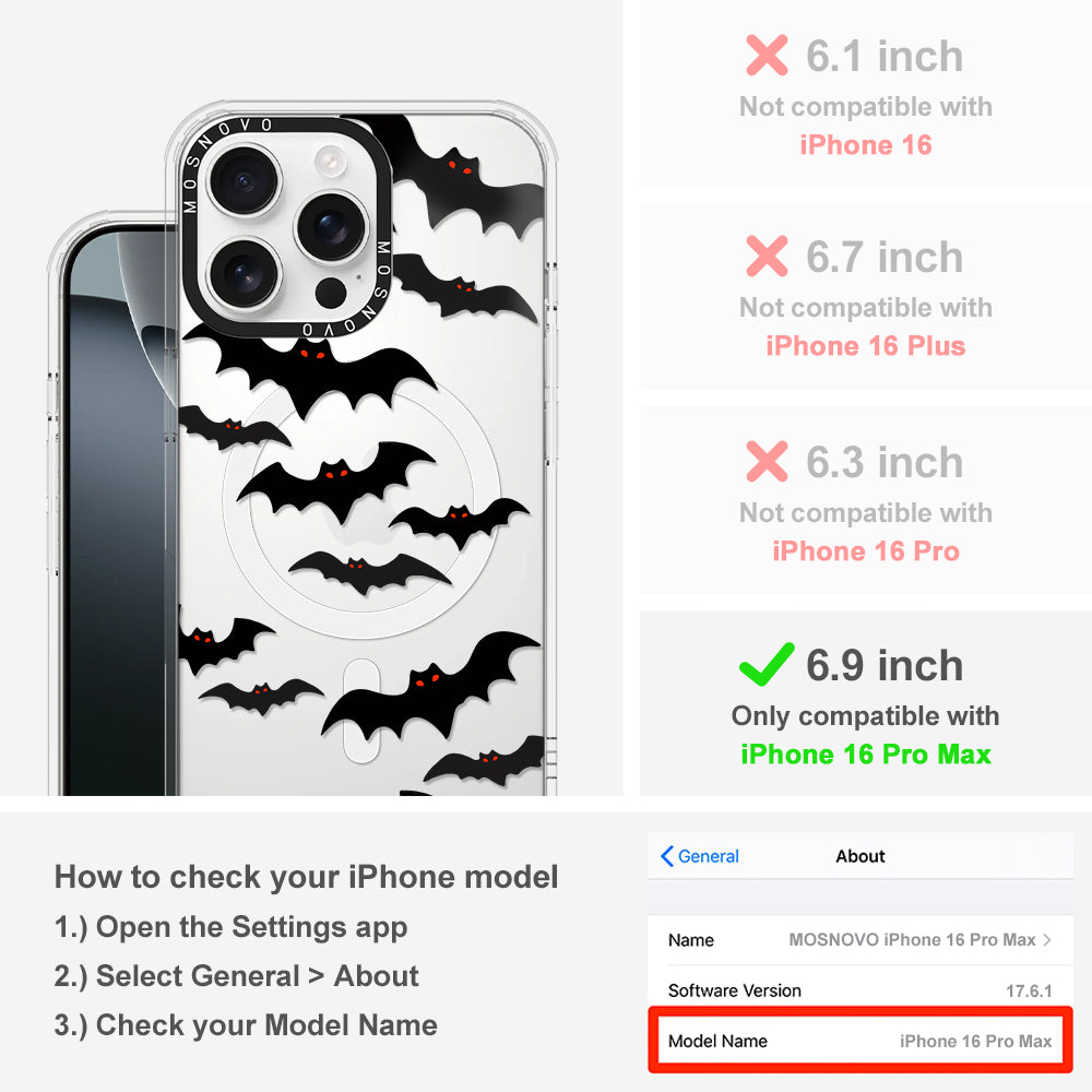 Evil Bat Phone Case - iPhone 16 Pro Max Case - MOSNOVO