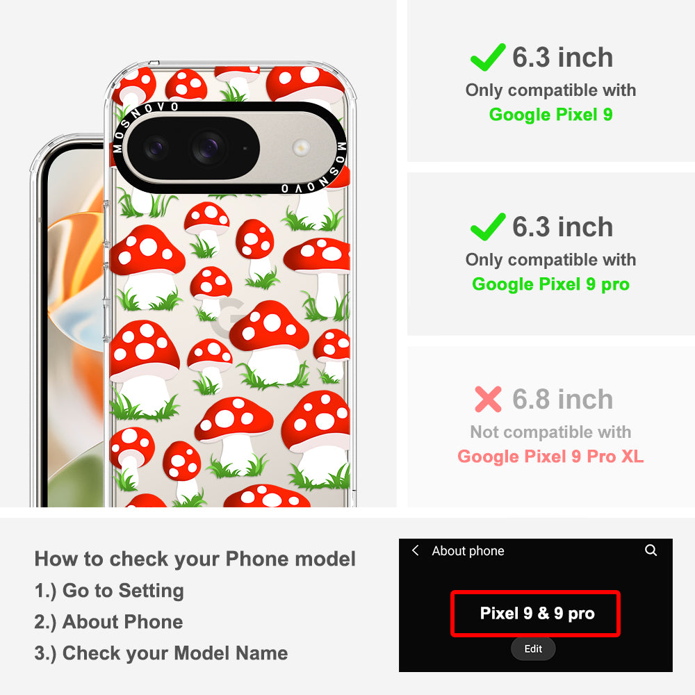 Cute Mushroom Phone Case - Google Pixel 9 Pro Case