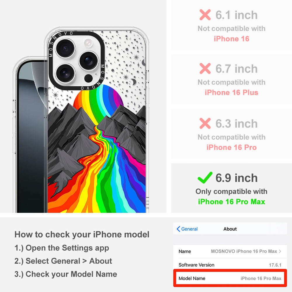 Rainbow Landscape Phone Case - iPhone 16 Pro Max Case - MOSNOVO