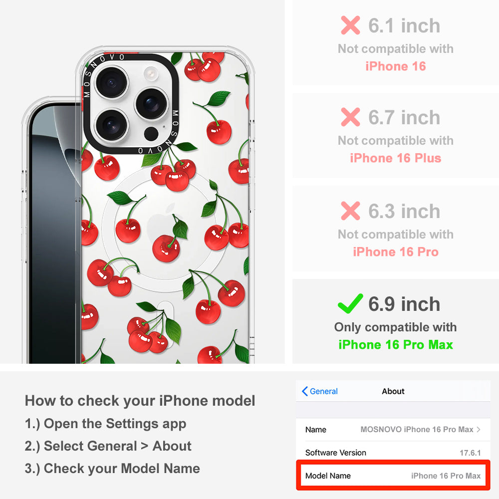 Poppy Cherry Phone Case - iPhone 16 Pro Max Case - MOSNOVO