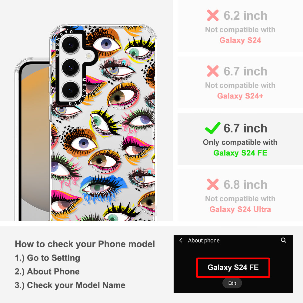 Eyes Phone Case - Samsung Galaxy S24 FE Case - MOSNOVO