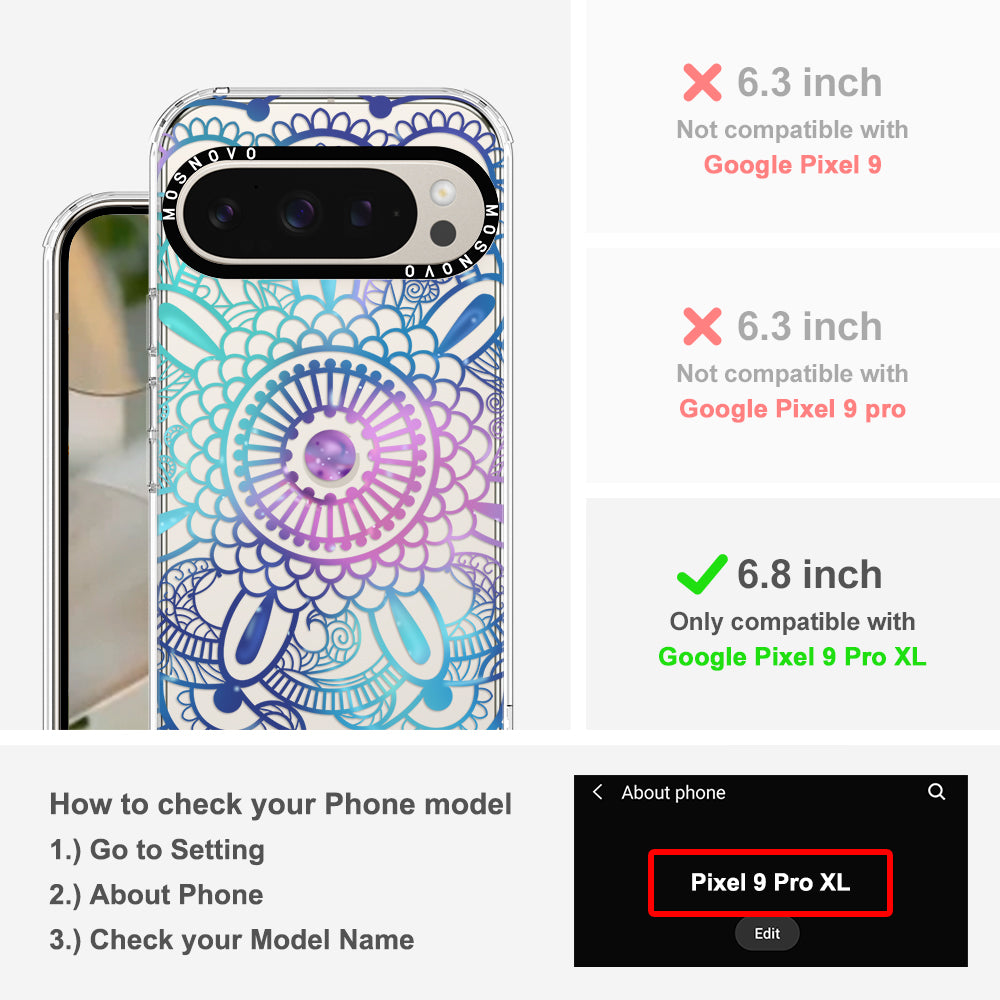 Violet Blue Mandala Phone Case - Google Pixel 9 Pro XL Case
