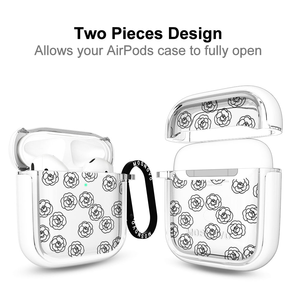 Linear Camelia Flower AirPods 1/2 Case