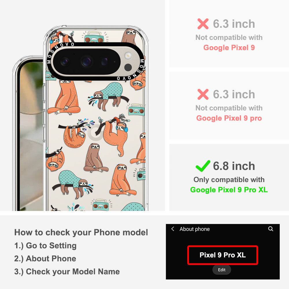 Musical Sloth Phone Case - Google Pixel 9 Pro XL Case