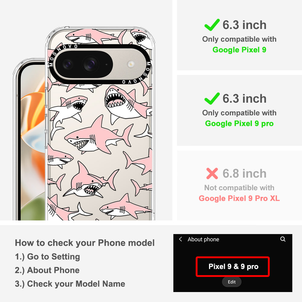 Pink Shark Phone Case - Google Pixel 9 Pro Case