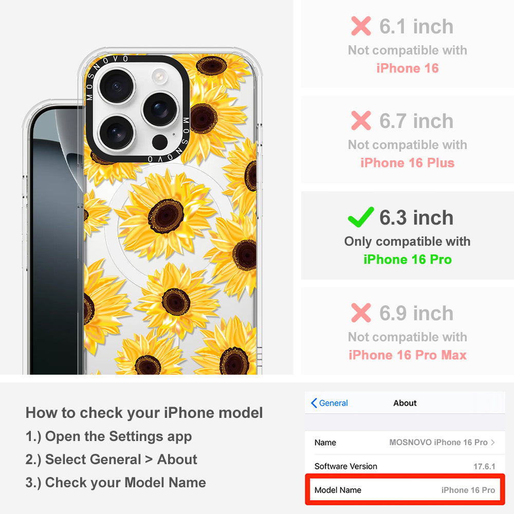 Sunflowers Phone Case - iPhone 16 Pro Case - MOSNOVO