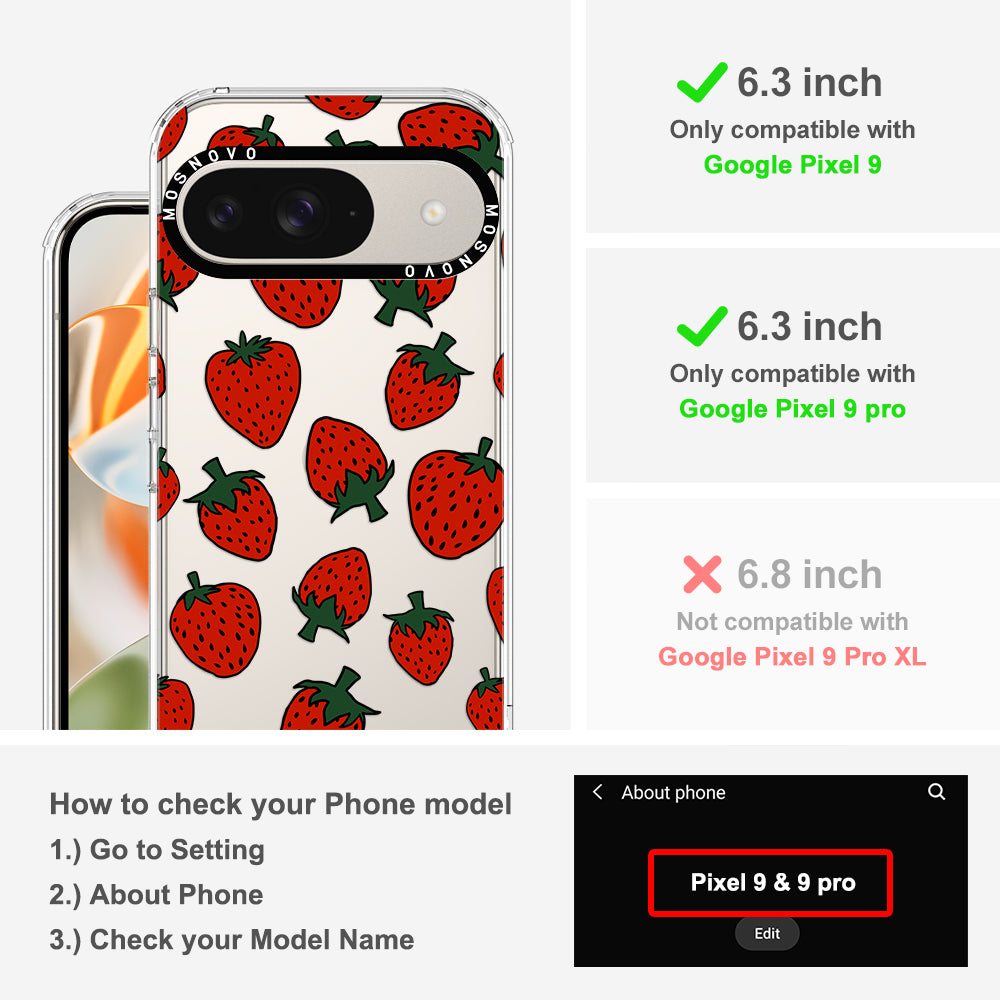 Red Strawberry Phone Case - Google Pixel 9 Pro Case