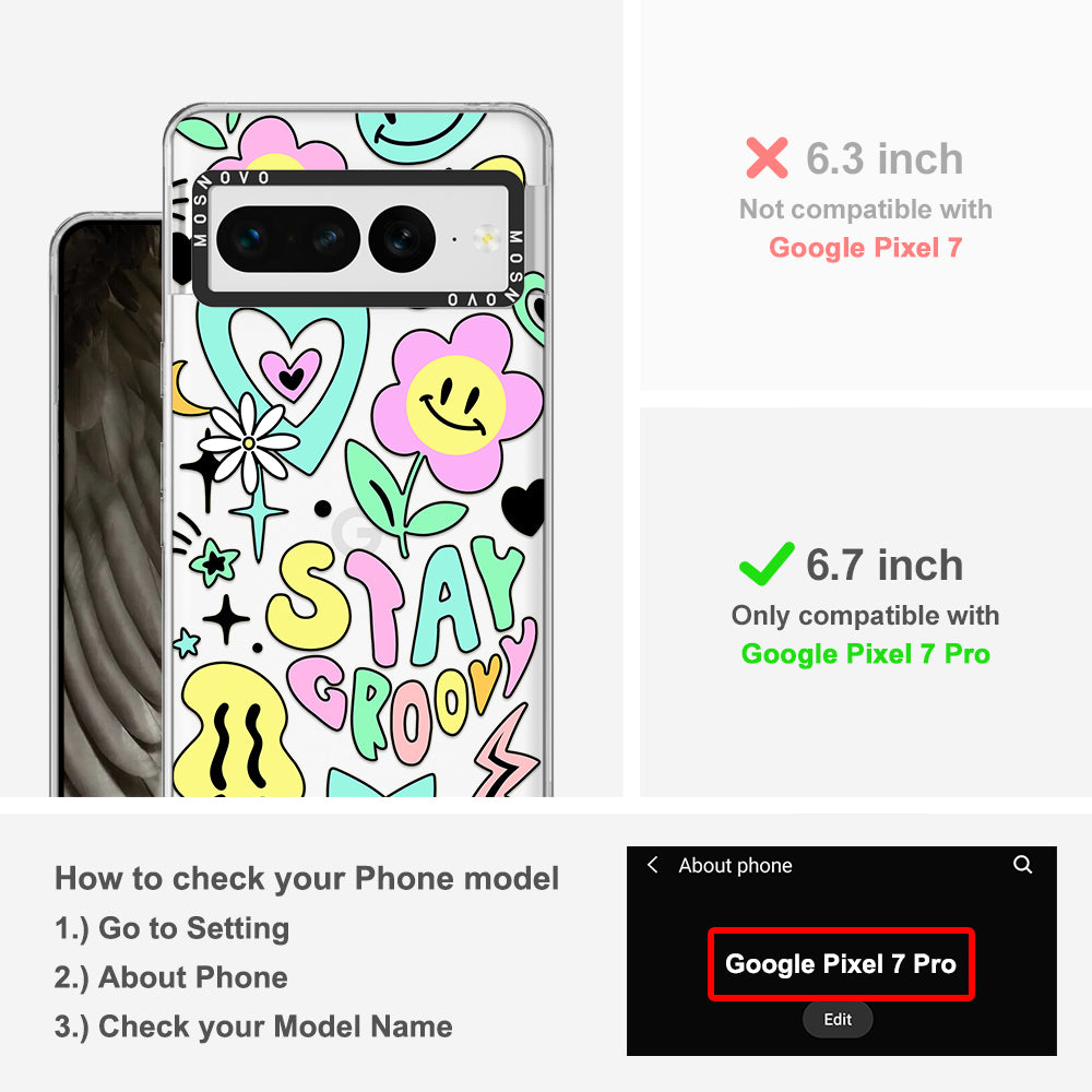 Stay Groovy Phone Case - Google Pixel 7 Pro Case