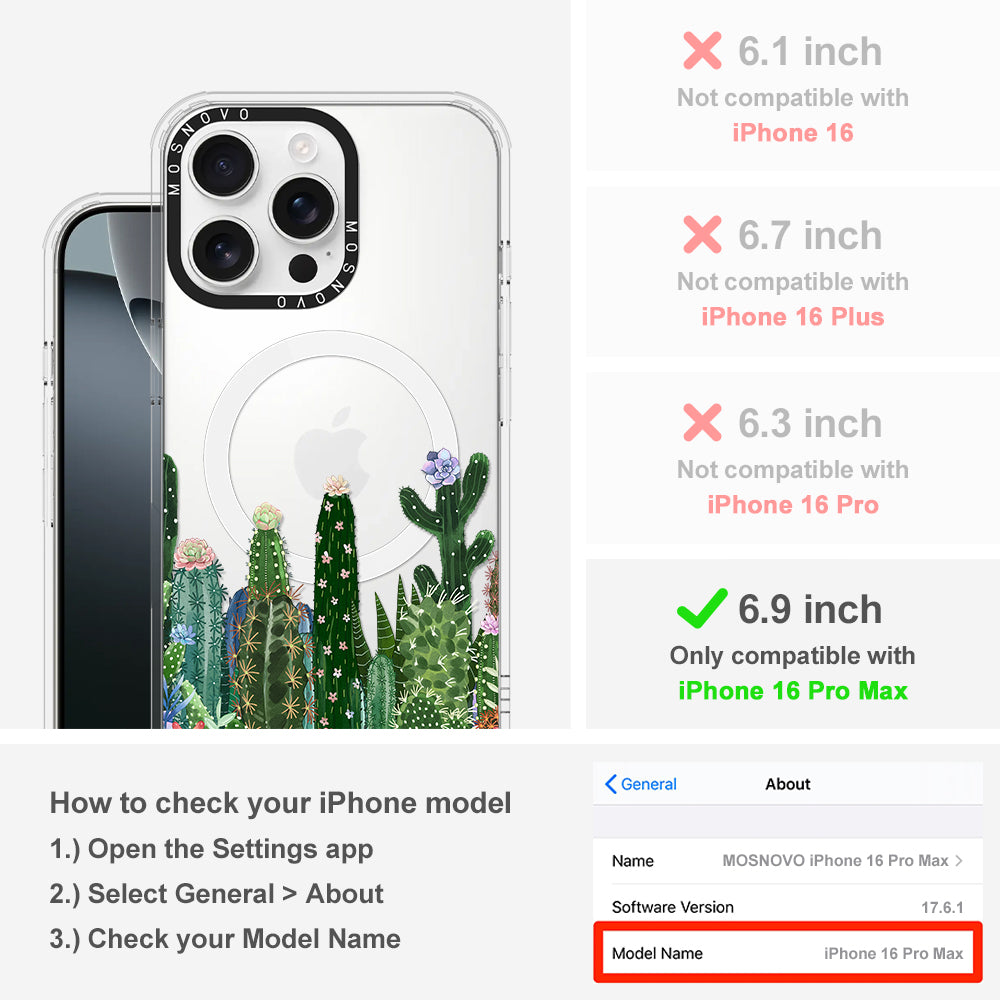 Desert Cactus Phone Case - iPhone 16 Pro Max Case - MOSNOVO