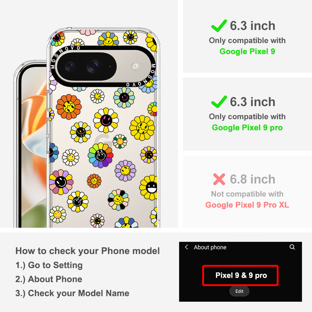 Flower Smiley Face Phone Case - Google Pixel 9 Pro Case