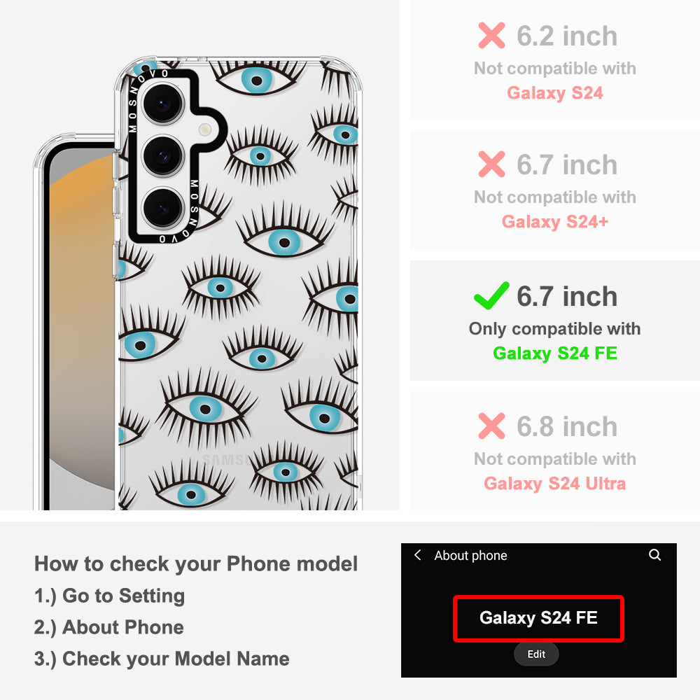 Evil Eye Phone Case - Samsung Galaxy S24 FE Case - MOSNOVO