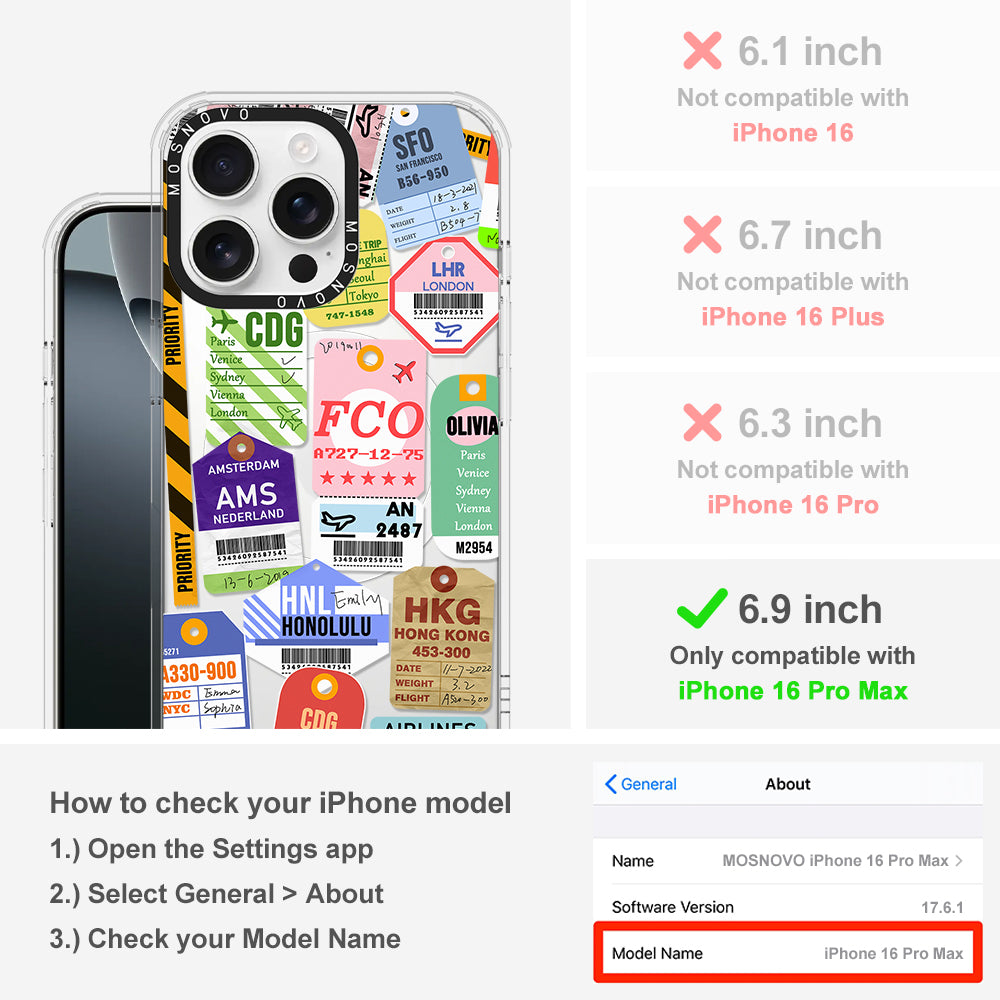 Ticket Label Phone Case - iPhone 16 Pro Max Case - MOSNOVO