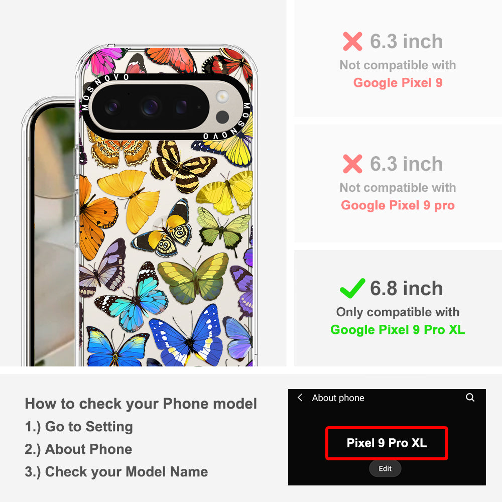 Rainbow Butterfly Phone Case - Google Pixel 9 Pro XL Case