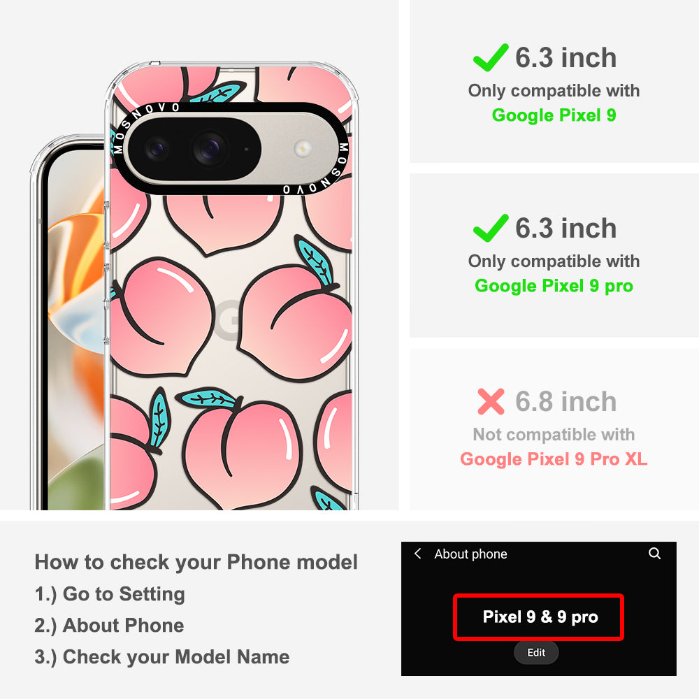 Cute Peach Phone Case - Google Pixel 9 Pro Case