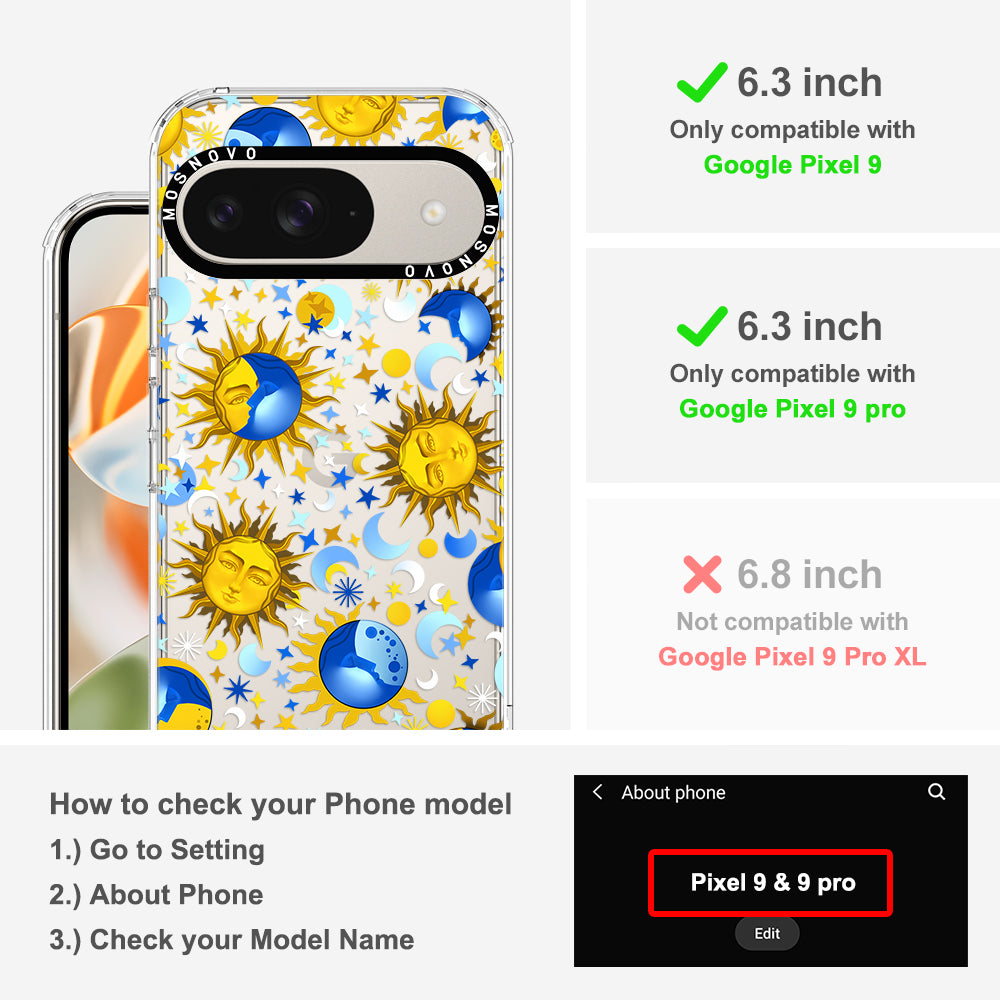 Celestial Sun Moon Phone Case - Google Pixel 9 Pro Case