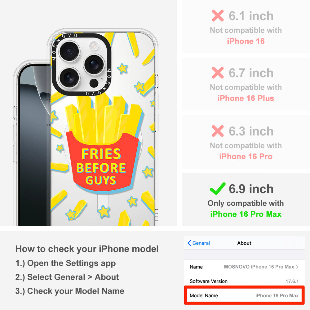 Fries Before Guys Phone Case - iPhone 16 Pro Max Case - MOSNOVO