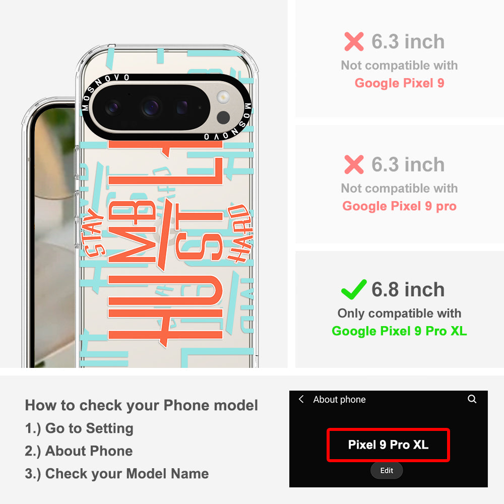 Stay Humble Hustle Hard Phone Case - Google Pixel 9 Pro XL Case