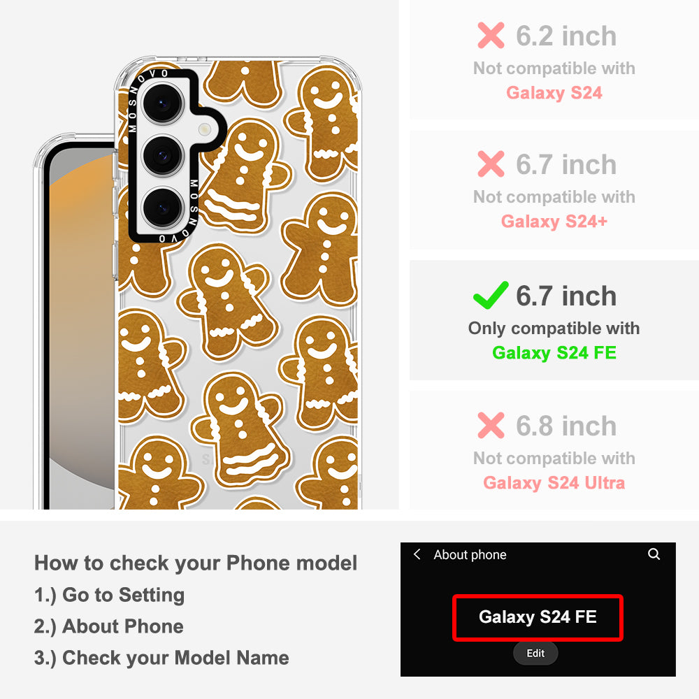 Ginger Breadman Phone Case - Samsung Galaxy S24 FE Case - MOSNOVO