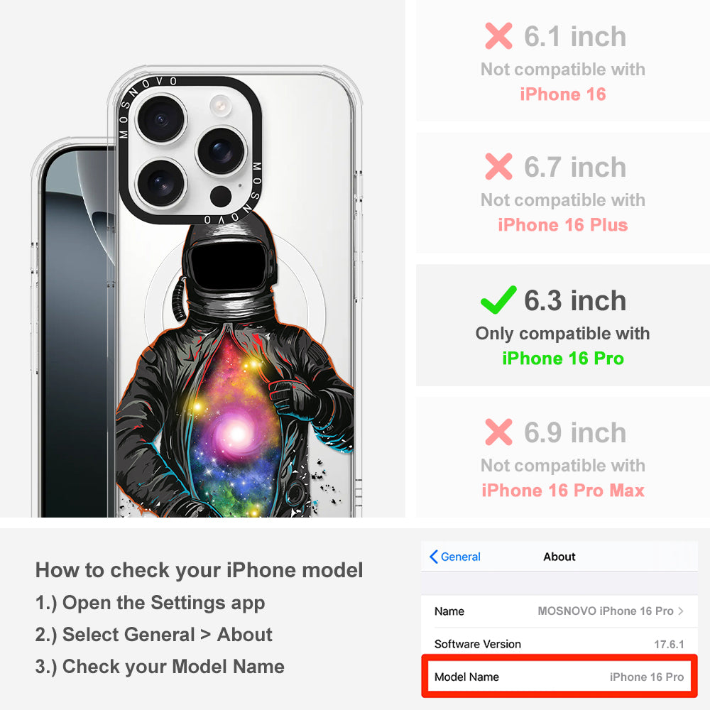Mystery Astronaut Phone Case - iPhone 16 Pro Case - MOSNOVO