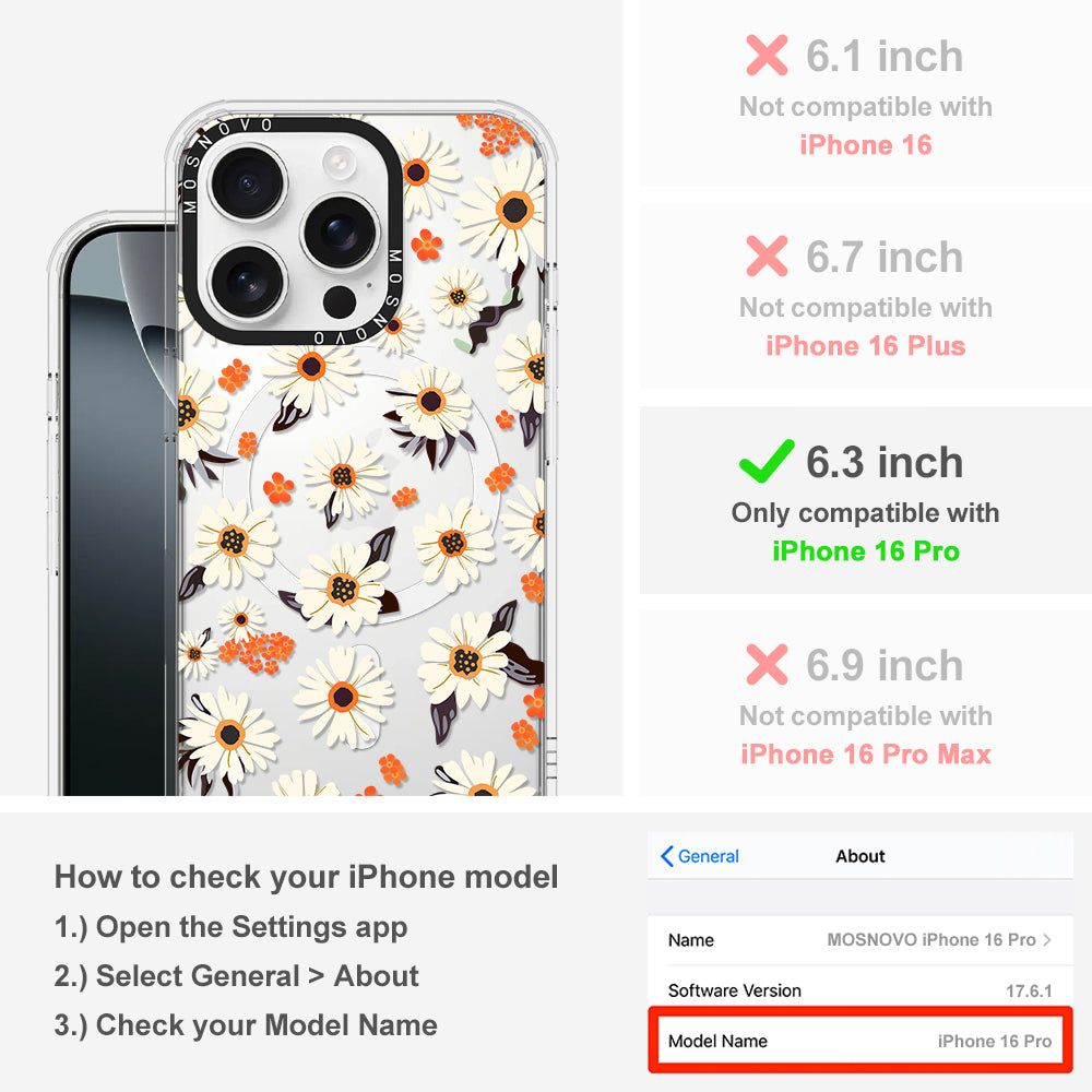 Spring Daisy Phone Case - iPhone 16 Pro Case - MOSNOVO