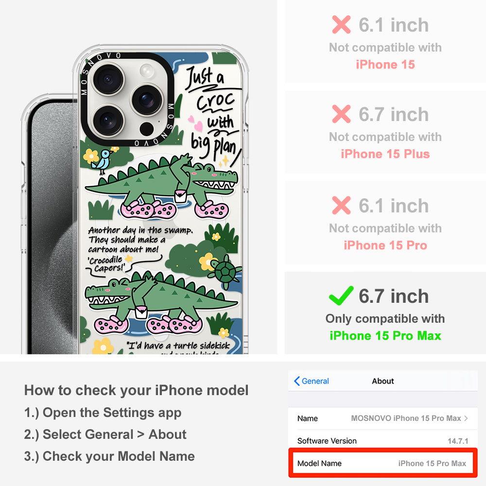 Croc with Big Plan Phone Case - iPhone 15 Pro Max Case