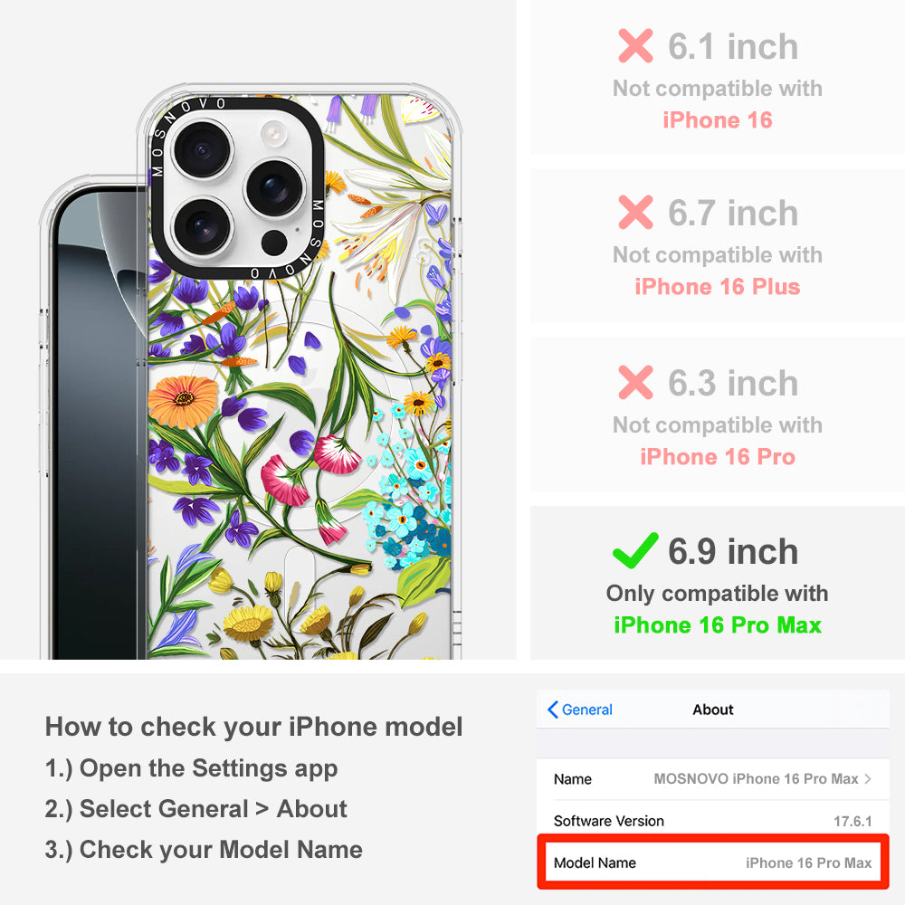 Summer Flower Holidays Phone Case - iPhone 16 Pro Max Case - MOSNOVO