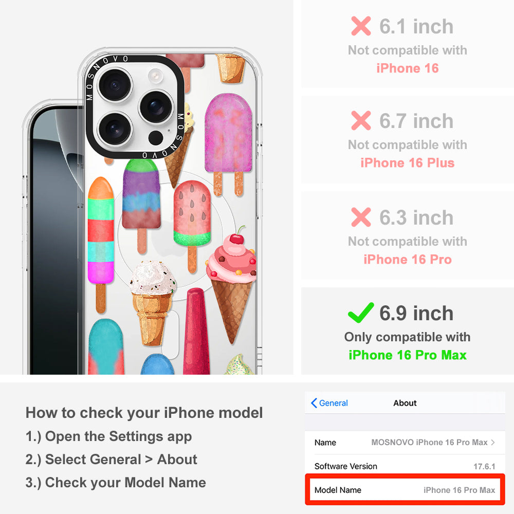 Ice Cream Phone Case - iPhone 16 Pro Max Case - MOSNOVO