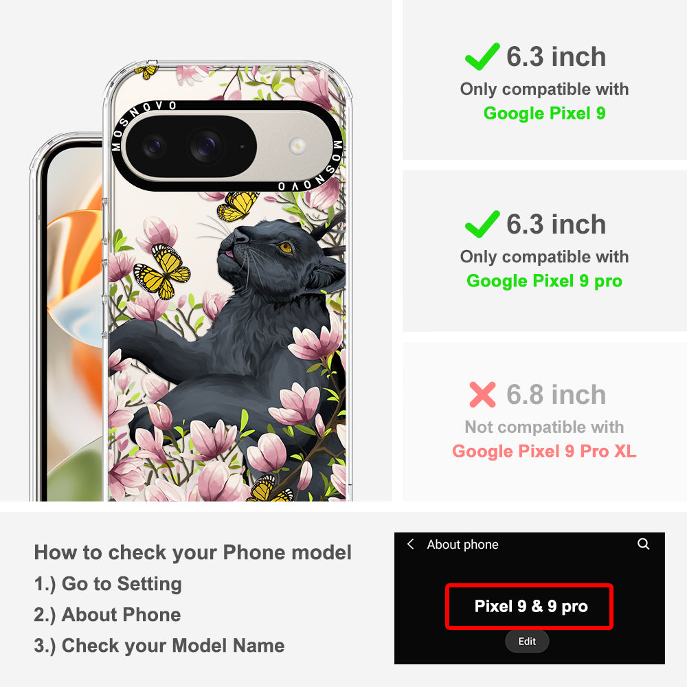 Black Panther Garden Phone Case - Google Pixel 9 Pro Case