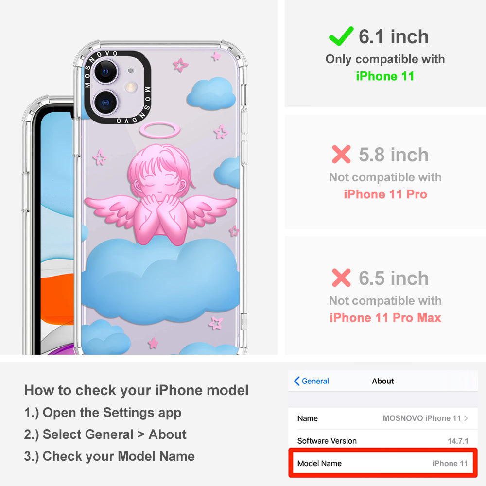 Pink Serenity Angel Phone Case - iPhone 11 Case