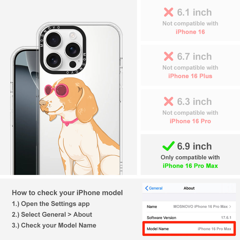 Cute Beagle Phone Case - iPhone 16 Pro Max Case - MOSNOVO