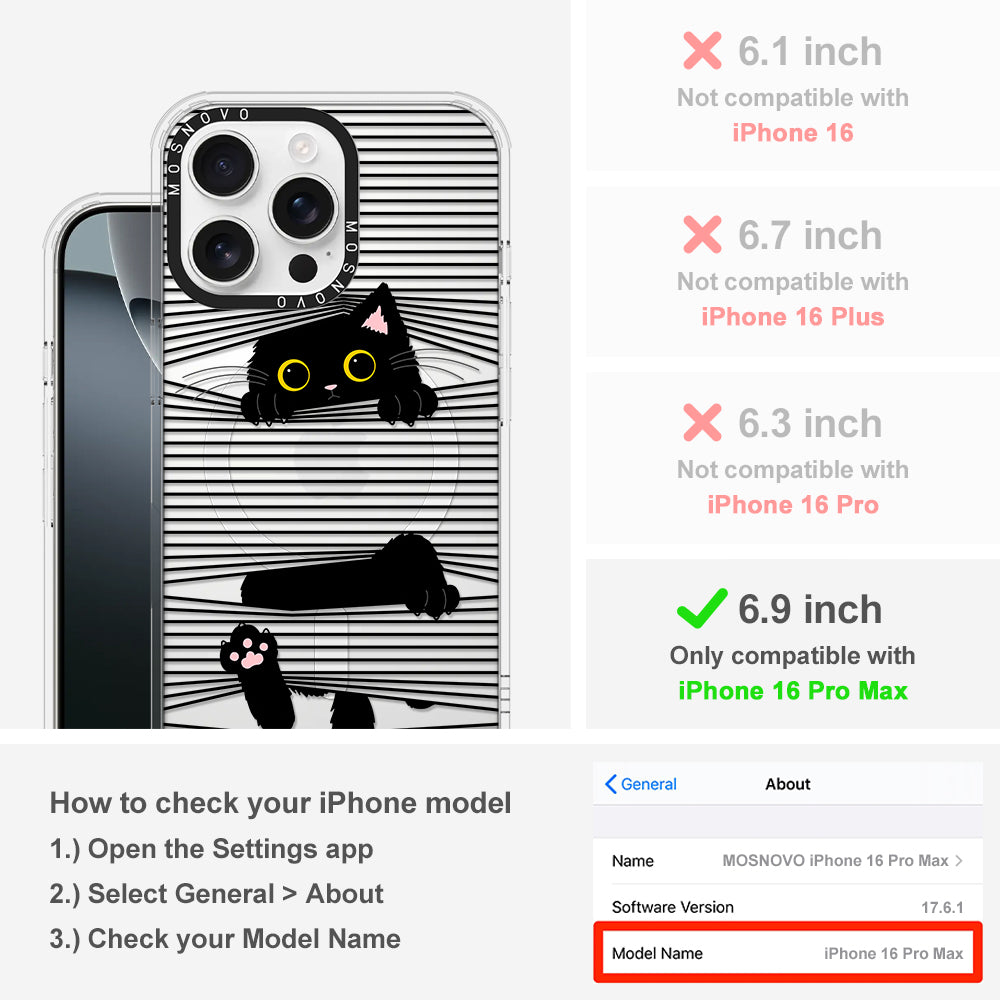 Hidden Black Cat Phone Case - iPhone 16 Pro Max Case