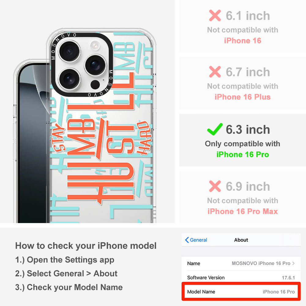 Hustle Phone Case - iPhone 16 Pro Case - MOSNOVO