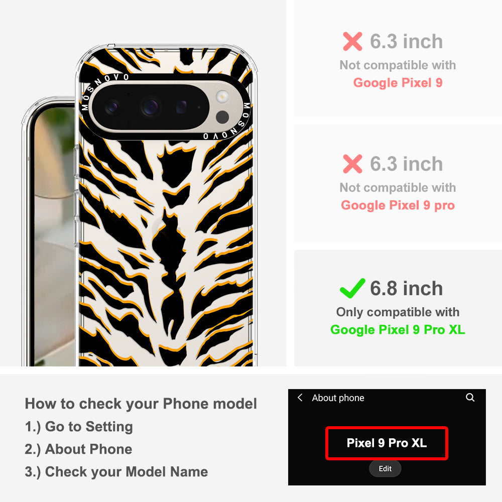 Tiger Print Phone Case - Google Pixel 9 Pro XL Case