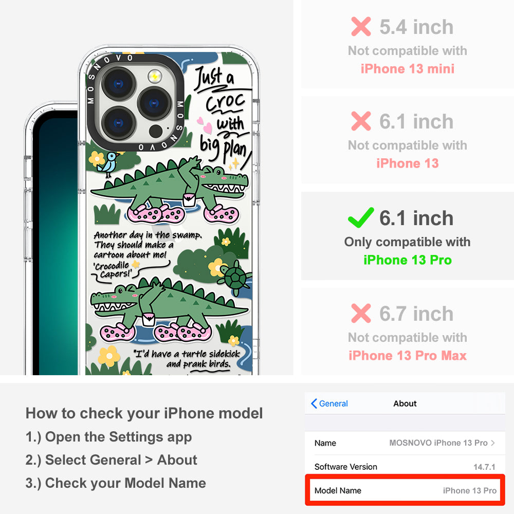 Croc with Big Plan Phone Case - iPhone 13 Pro Case