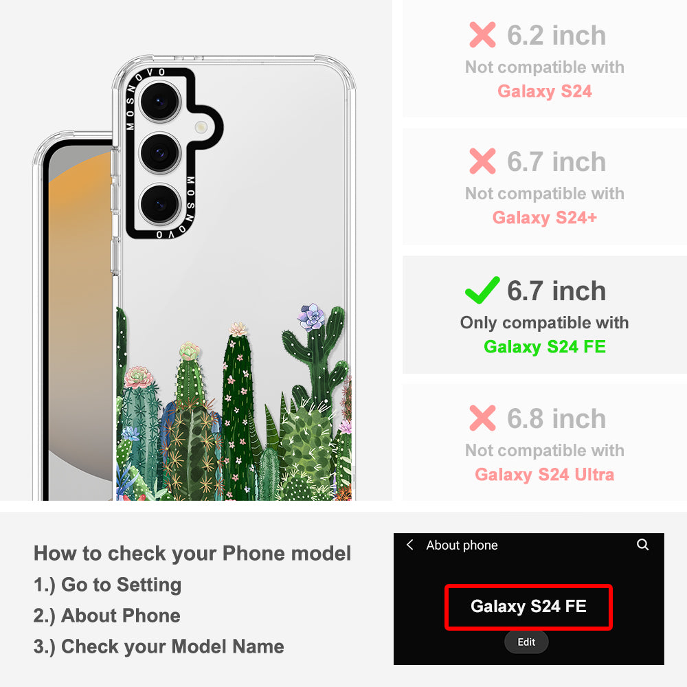 Desert Cactus Phone Case - Samsung Galaxy S24 FE Case - MOSNOVO