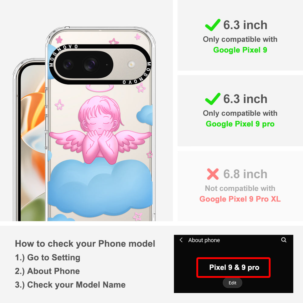 Pink Serenity Angel Phone Case - Google Pixel 9 Pro Case