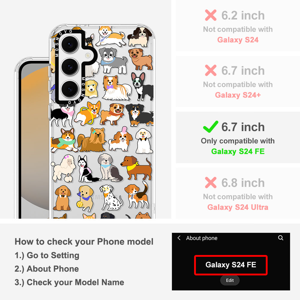 Cute Puppy Phone Case - Samsung Galaxy S24 FE Case - MOSNOVO