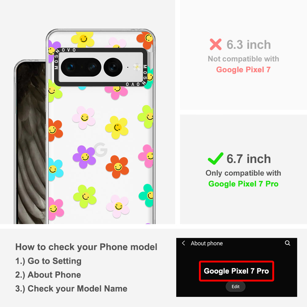 Smile Floral Phone Case - Google Pixel 7 Pro Case