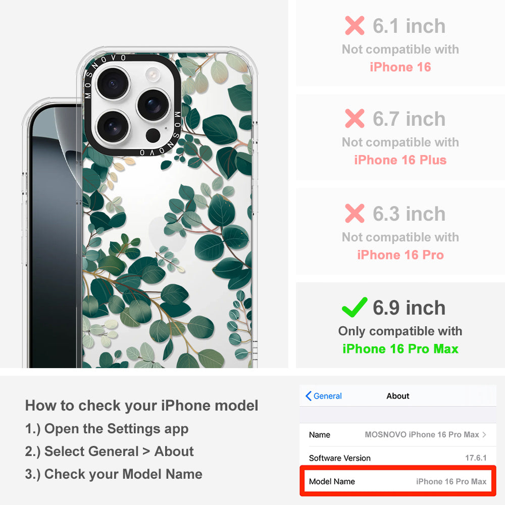 Eucalyptus Phone Case - iPhone 16 Pro Max Case - MOSNOVO