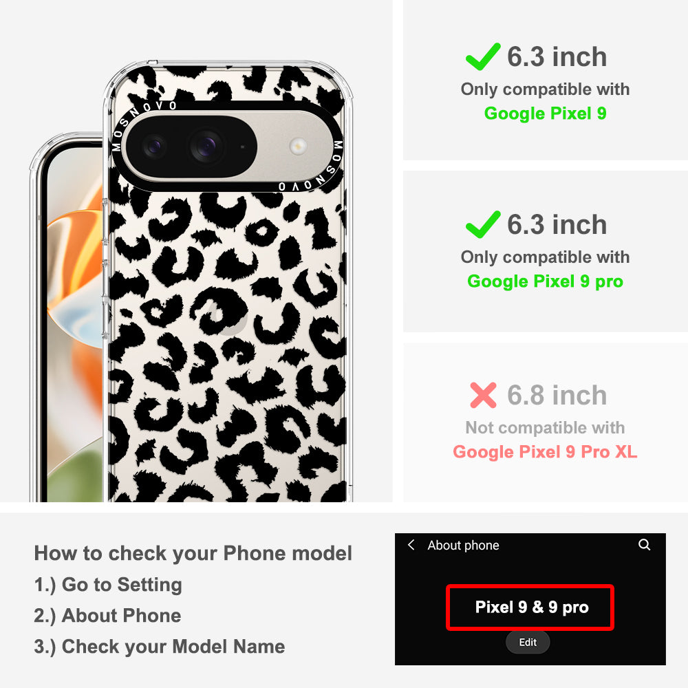 Black Leopard Print Phone Case - Google Pixel 9 Case