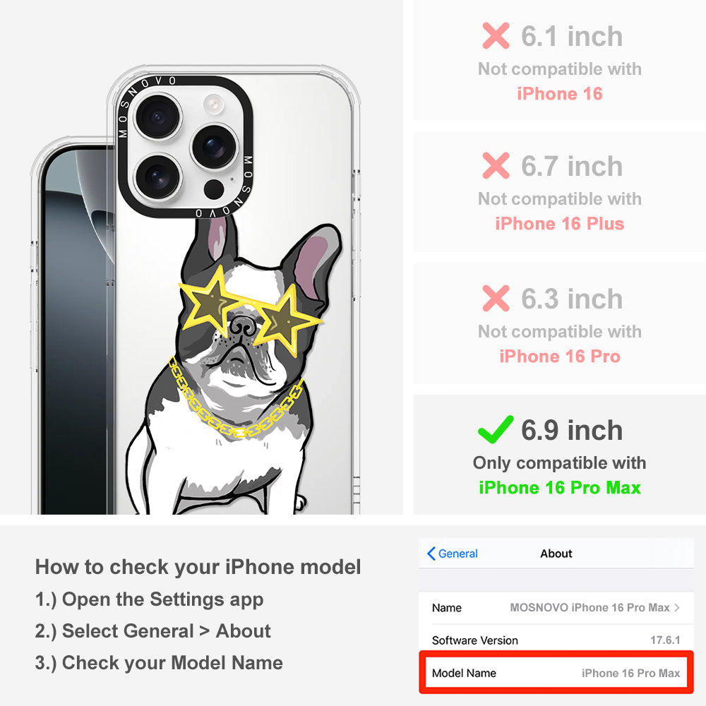 Cool French Bulldog Phone Case - iPhone 16 Pro Max Case - MOSNOVO