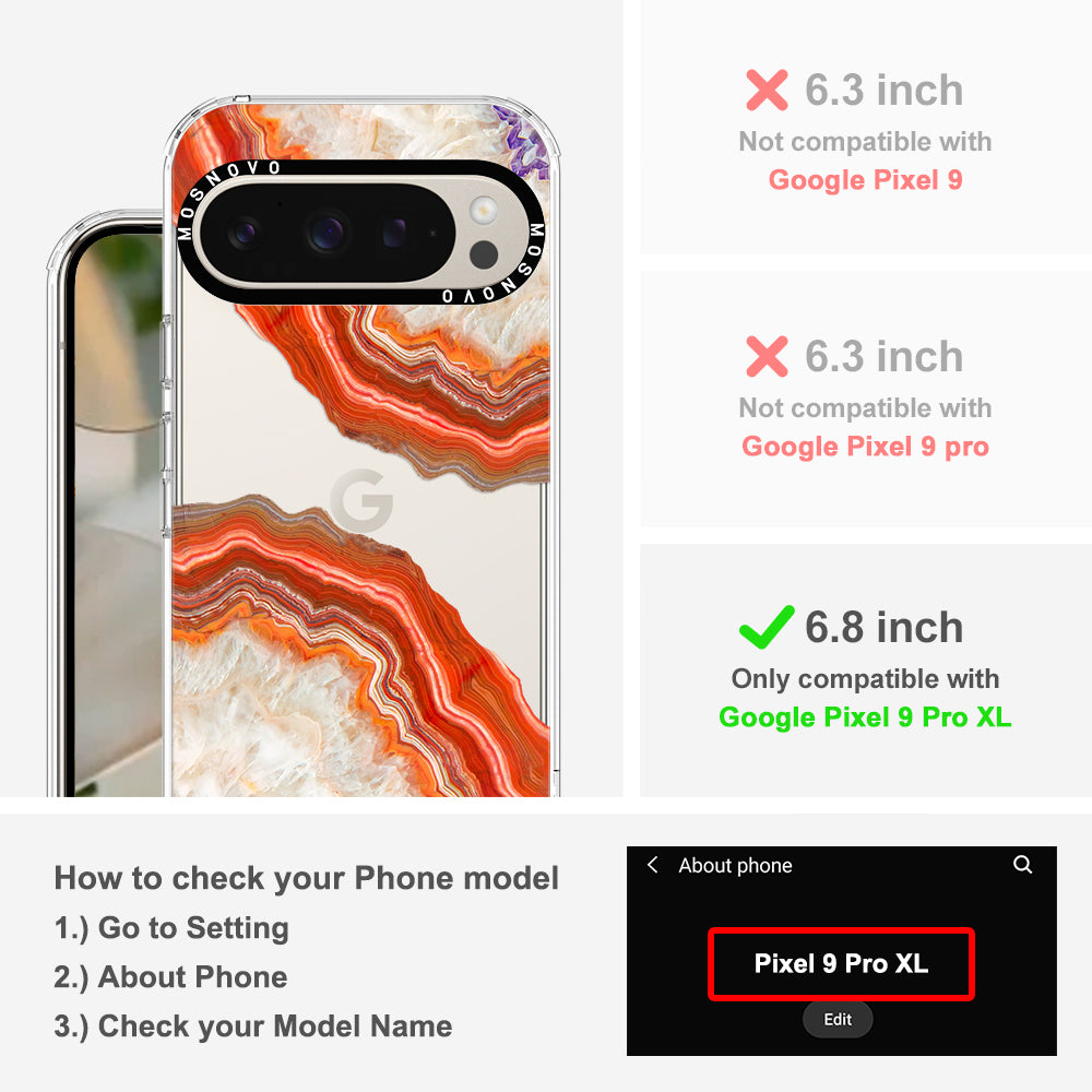 Red Agate Phone Case - Google Pixel 9 Pro XL Case