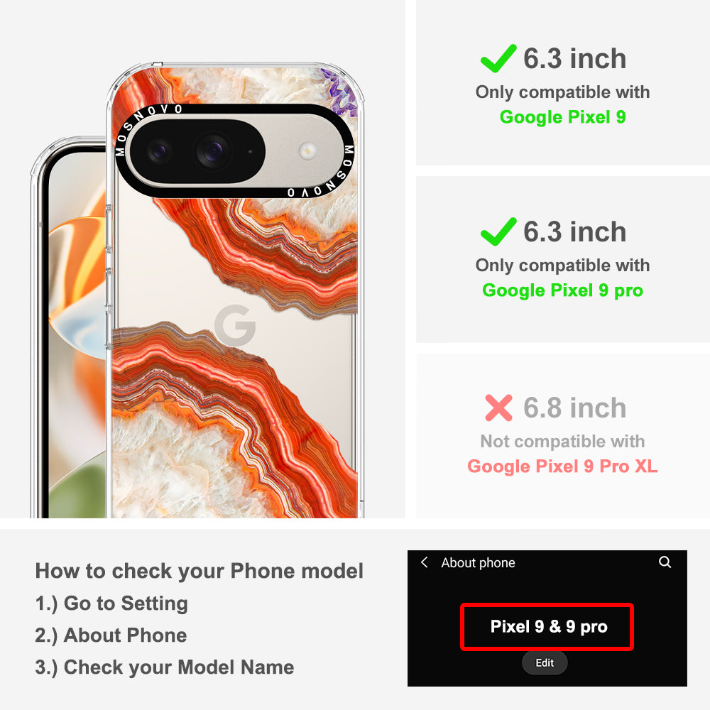 Red Agate Phone Case - Google Pixel 9 Case