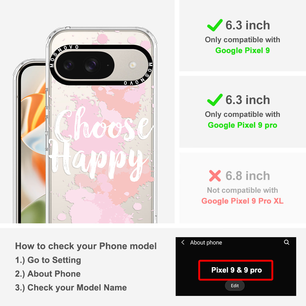 Choose Happy Phone Case - Google Pixel 9 Case