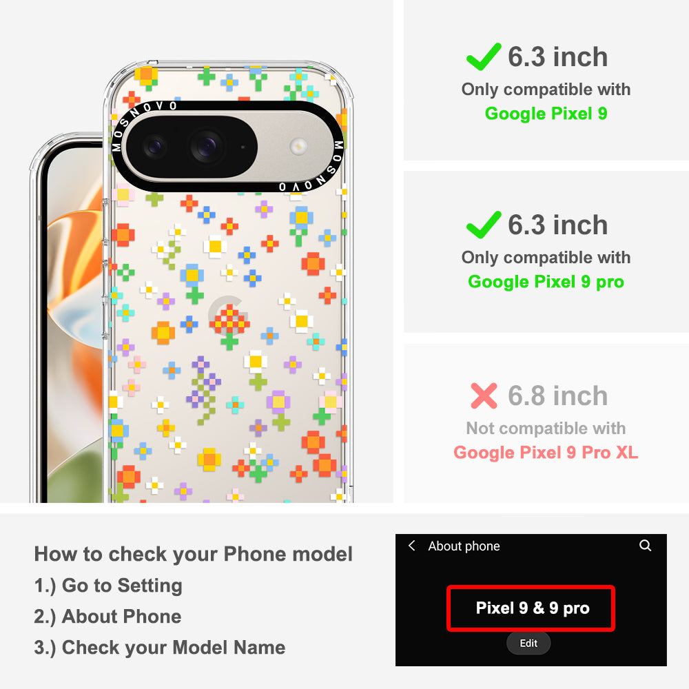 Pixel-Floral Phone Case - Google Pixel 9 Case