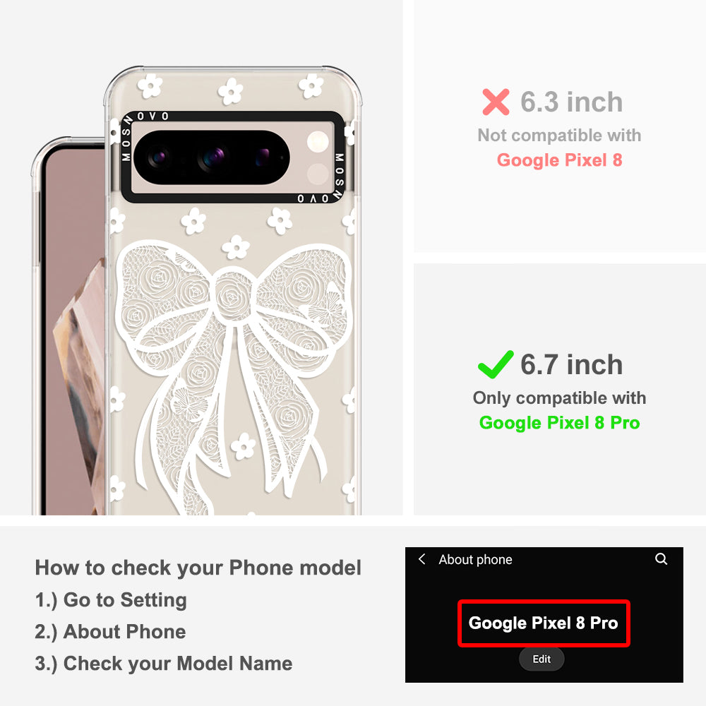 Lacey Bow Phone Case - Google Pixel 8 Pro Case