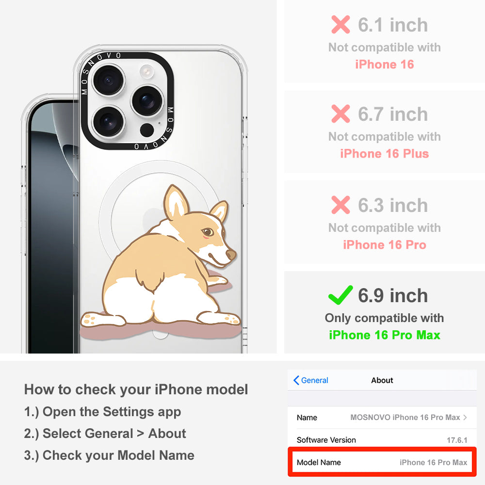 Corgi Dog Phone Case - iPhone 16 Pro Max Case - MOSNOVO