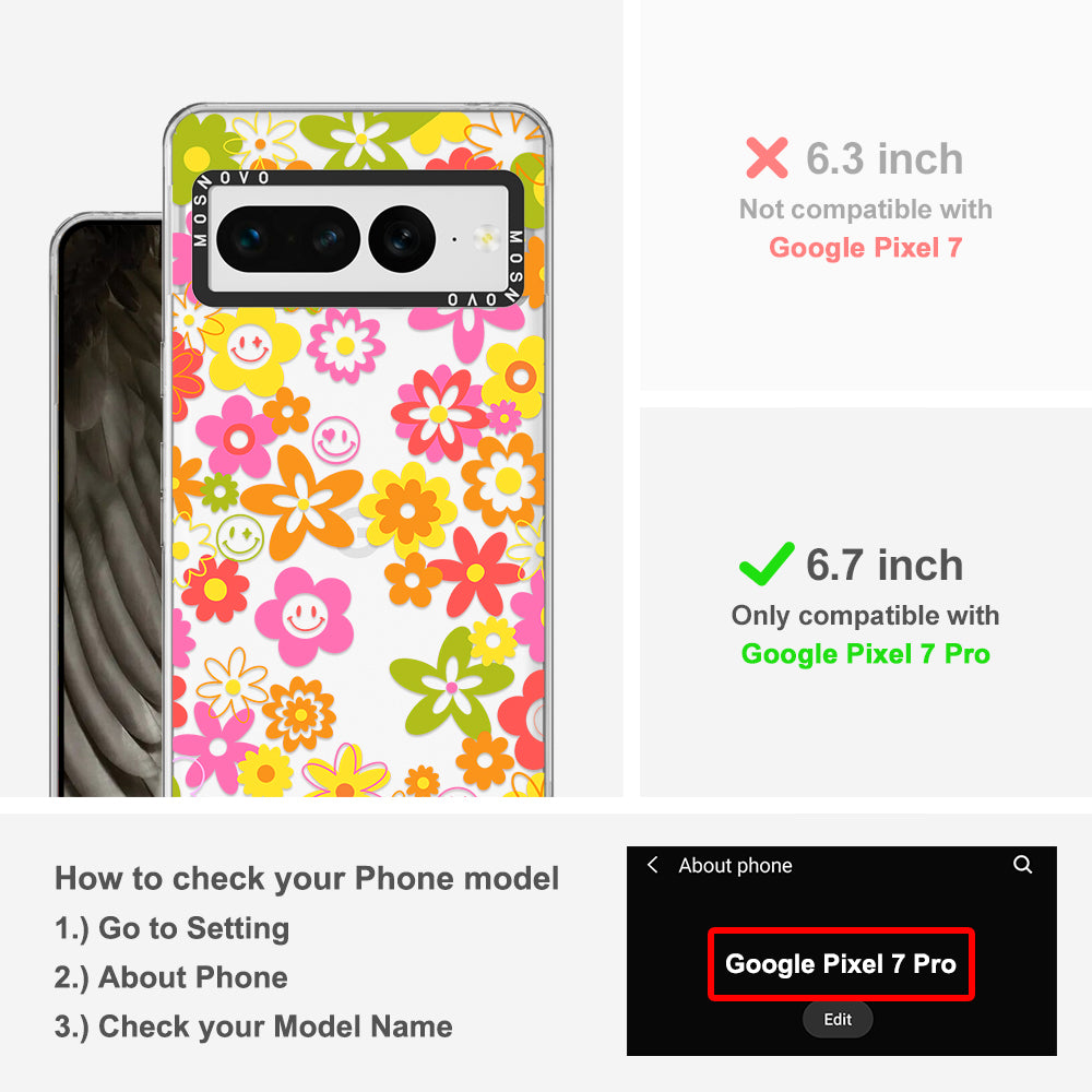 70's Groovy Floral Phone Case - Google Pixel 7 Pro Case