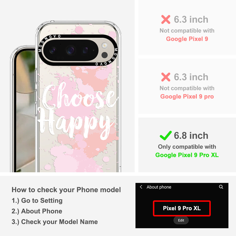 Choose Happy Phone Case - Google Pixel 9 Pro XL Case